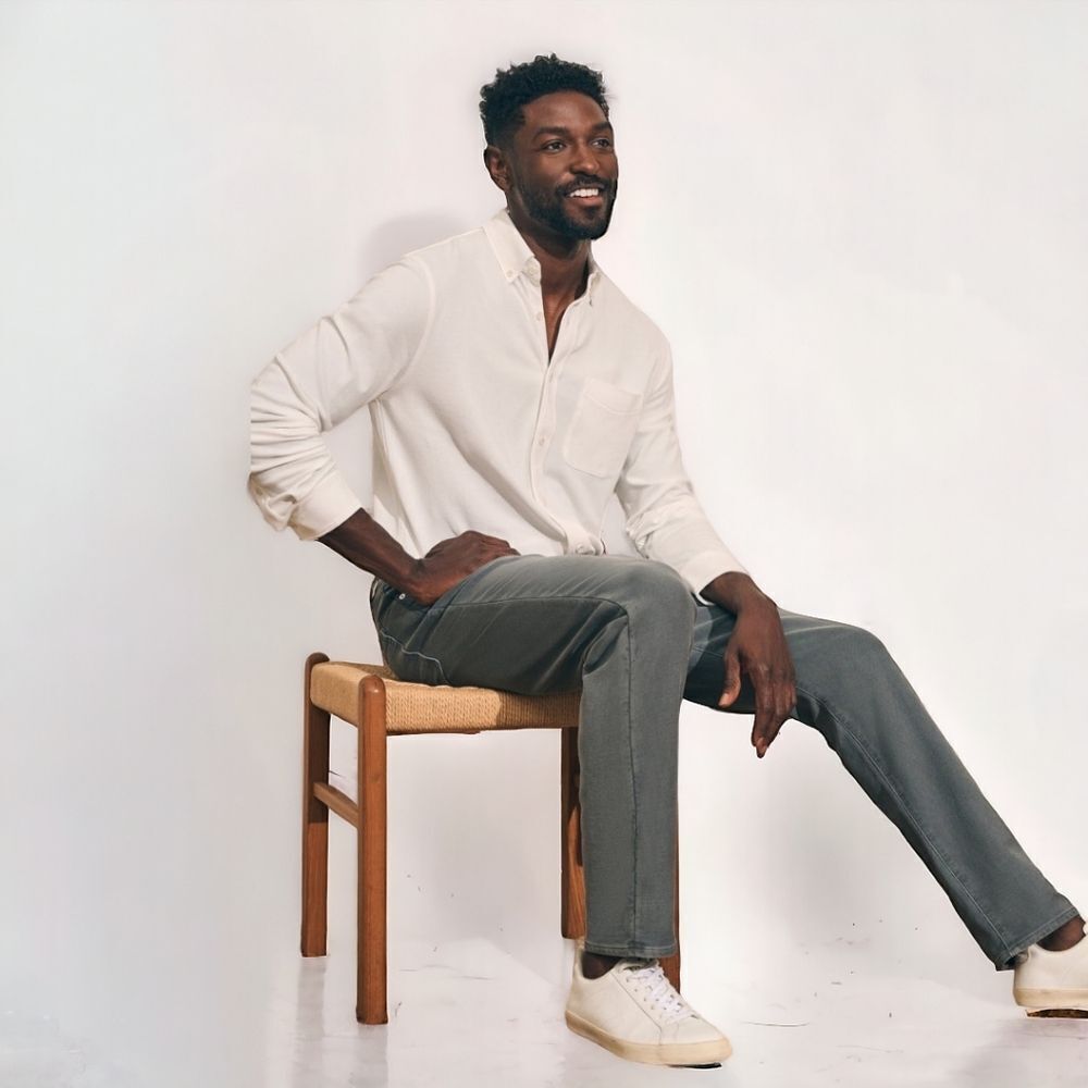 FAHERTY Men's Stretch Terry Jeans Sz 40 NWOT Slate Gray‎ Slim Straight Leg